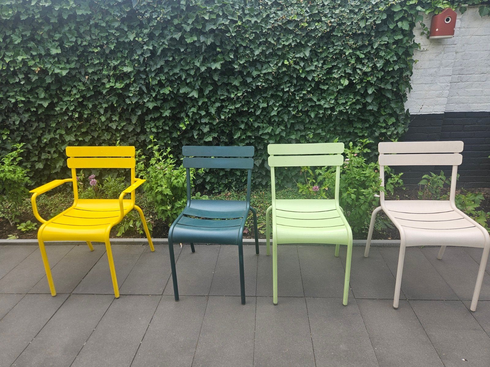 Fermob luxembourg stoelen in diverse kleuren, Gebruikt, Overige kleuren, Bistro, Tuin, Modern, Ophalen of Verzenden