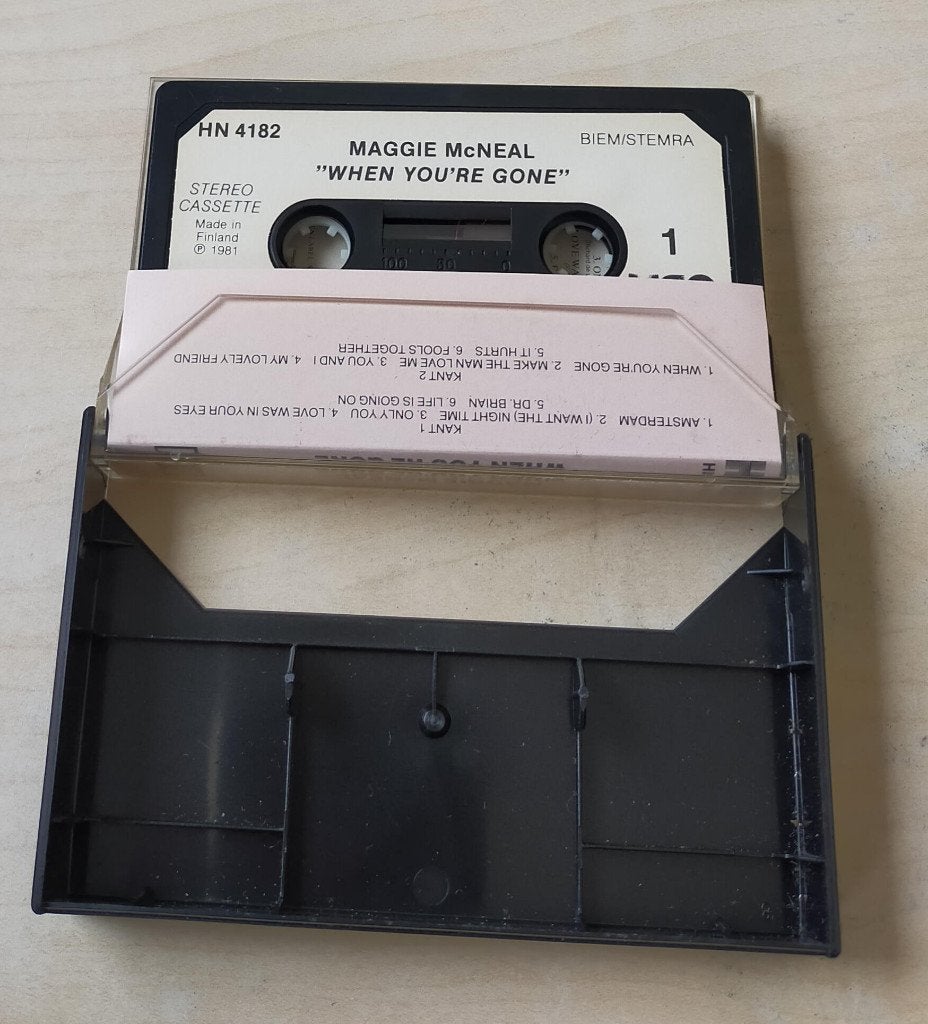 Maggie McNeal - When You're Gone Cassette MC 1981 MacNeal, Cd's en Dvd's, Cassettebandjes, 1 bandje, Ophalen of Verzenden, Zo goed als nieuw