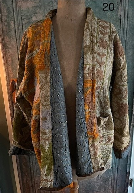 Suzani jasje, reversible, vintage stoffen, tassen, tas, jas, Overige kleuren, Maat 42/44 (L), Nieuw, Ophalen of Verzenden