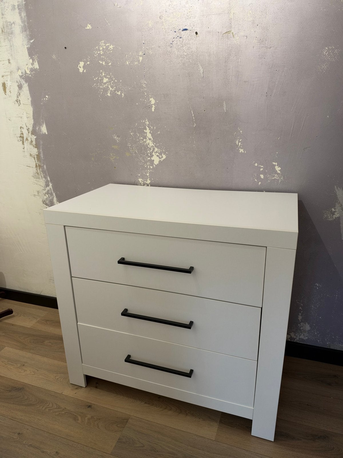 Witte Commode en Ledikant Set, 50 tot 70 cm, Ophalen of Verzenden, Zo goed als nieuw, 75 tot 100 cm