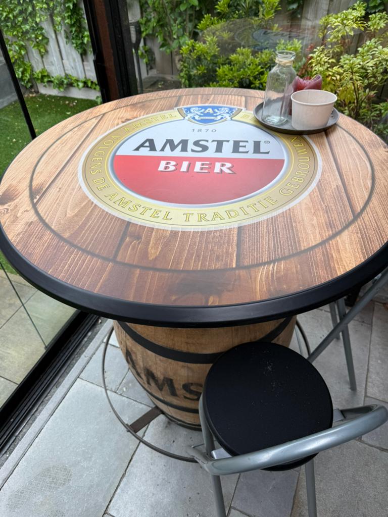 Sta tafel amstelbier, Ophalen, Zo goed als nieuw