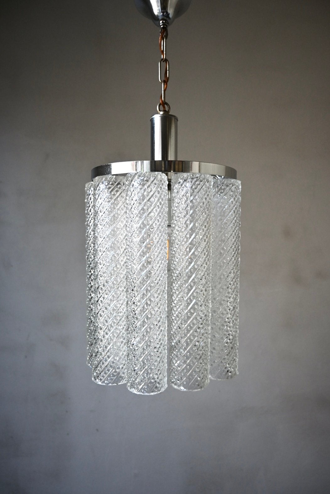 Italiaanse Murano glazen hanglamp uit de jaren 60, Italy, Italy, Zo goed als nieuw, Italy