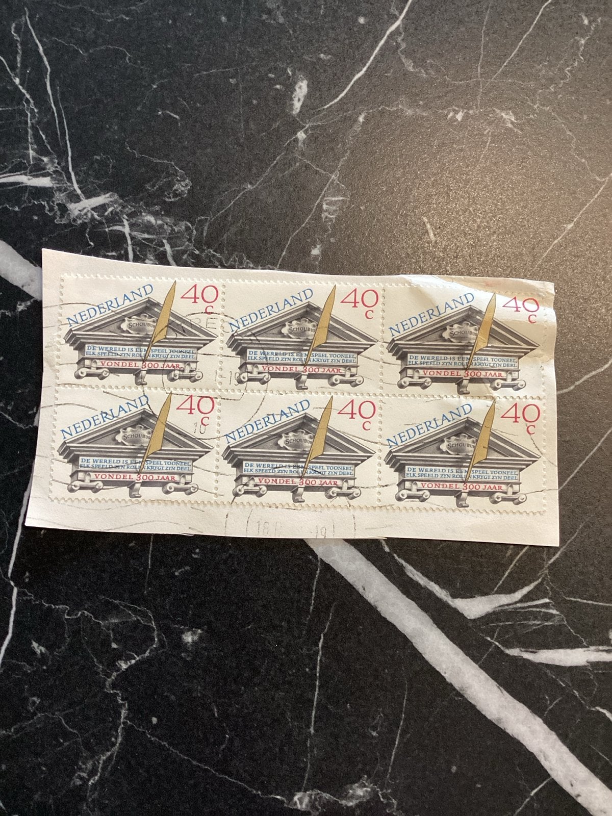 Nederlandse postzegels Vondel 300 Jaar - 6 stuks, Ophalen of Verzenden, Na 1940, Postfris