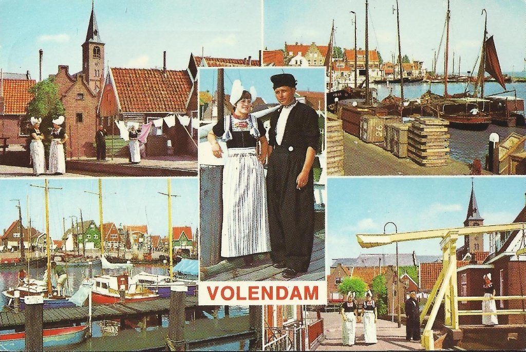 K3386 gelopen ansichtkaart volendam, Ophalen of Verzenden, 1960 tot 1980, Gelopen, Noord-Holland