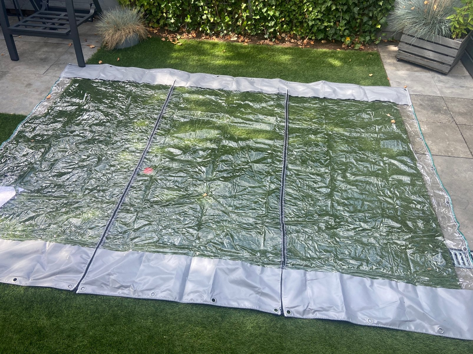 Buiten zeil/doek voor afschermen wind maat 309 breed bij 225, Ophalen of Verzenden, Nieuw, Veranda