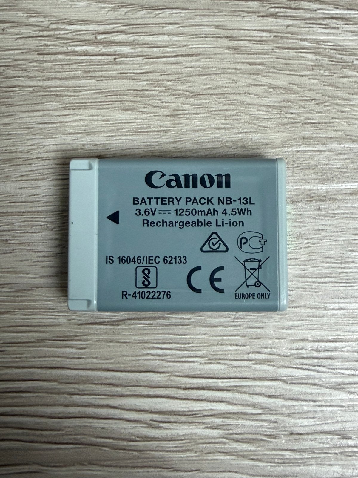 Canon NB-13L Batterij - 3.6V 1250mAh Li-ion Accu, Audio, Tv en Foto, Zo goed als nieuw, Canon, Accu