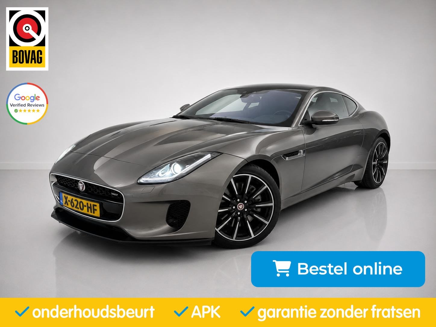 Jaguar F-TYPE 2.0T CruiseControl|Memory-Pack|Active -Spoiler, Auto's, 4 cilinders, Met garantie (alle), Bedrijf, 2 stoelen