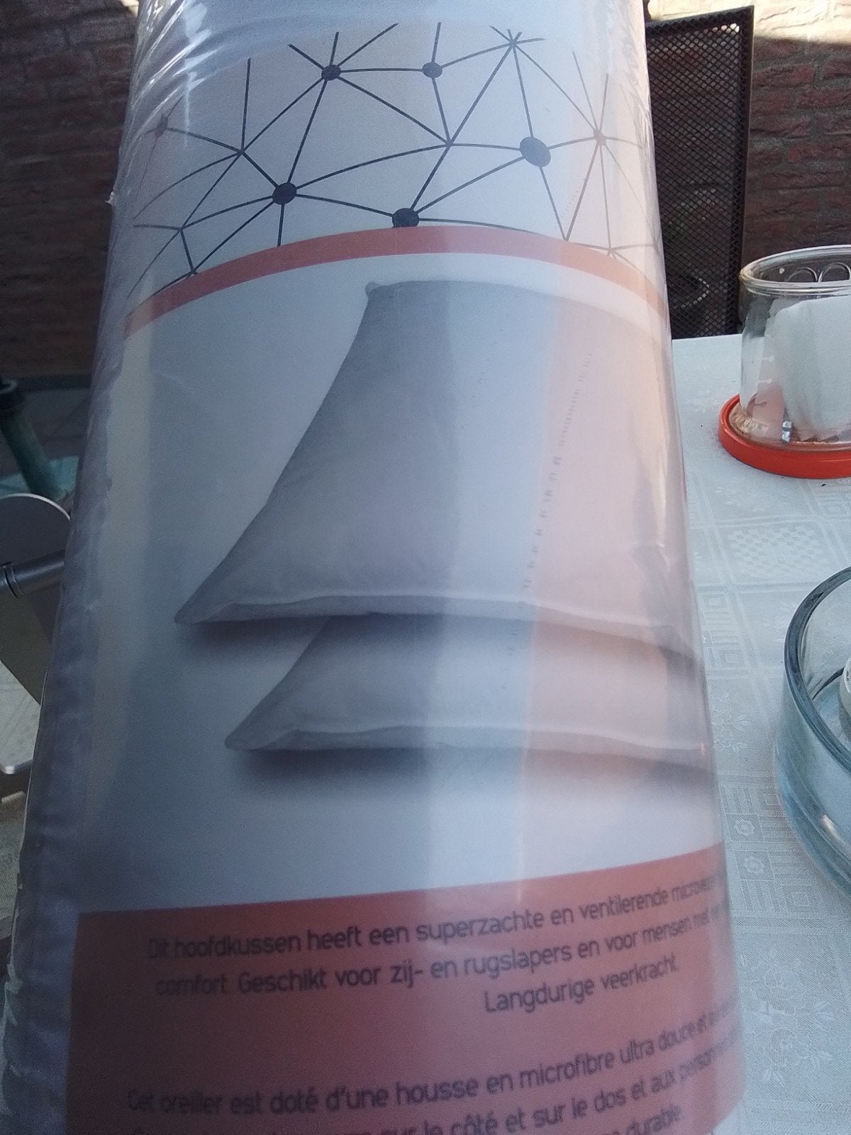 2 hoofdkussens 60x70 nieuw vacuüm verpakt, Eenpersoons, Wit, Nieuw, Ophalen of Verzenden