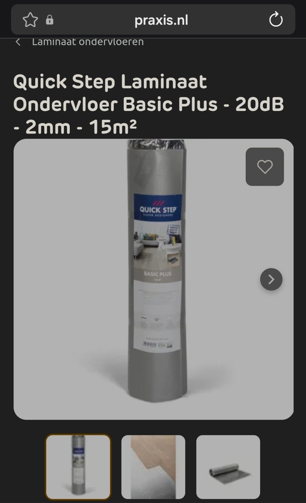 Ondervloer laminaat 3 rollen of per rol!! N.o.t.k., Doe-het-zelf en Verbouw, Ophalen, 50 tot 150 cm, Overige typen, Nieuw