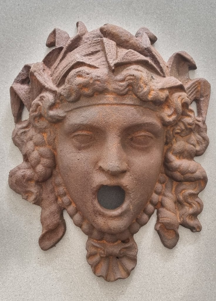 Decoratieve gietijzeren wanddecoratie Medusa, Tuin en Terras, Ophalen of Verzenden, Gebruikt