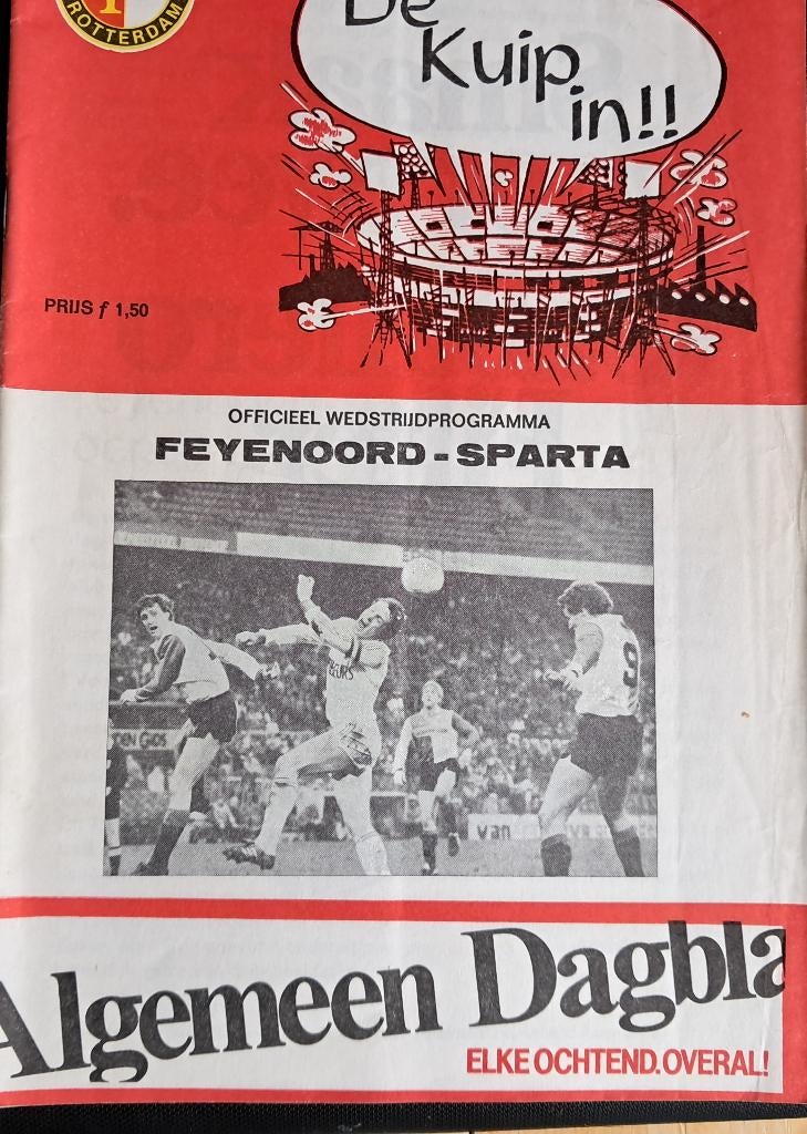 Feyenoord- Sparta 1983/1984, Verzamelen, Ophalen of Verzenden, Zo goed als nieuw, Feyenoord, Boek of Tijdschrift