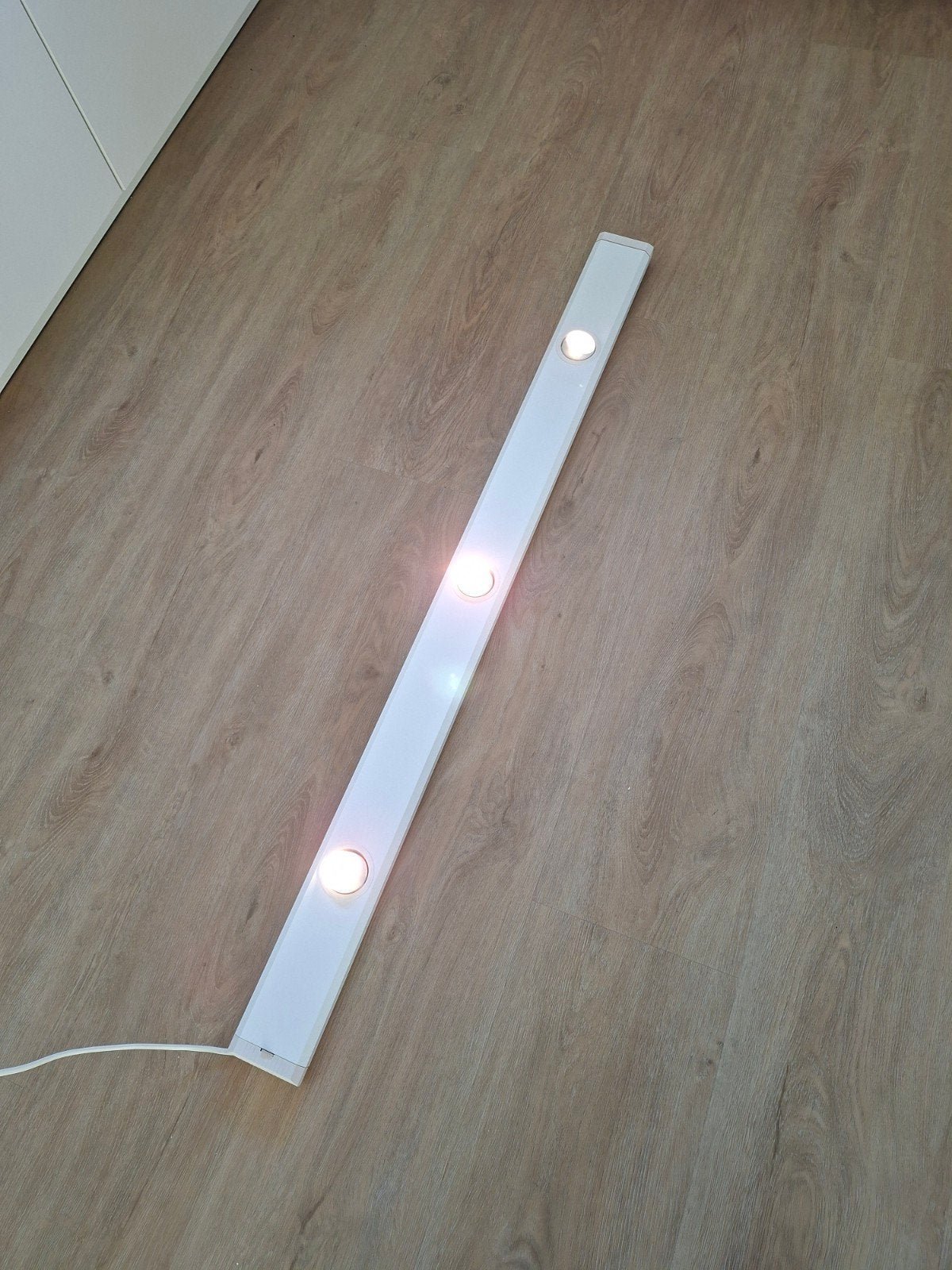 Witte aluminium strip met 3 spots, Wit, Overige fittingen, Modern, Ophalen