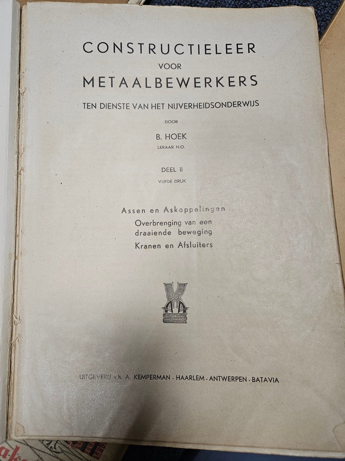 Constructieleer voor Metaalbewerkers - Deel II (B. Hoek), Ophalen of Verzenden