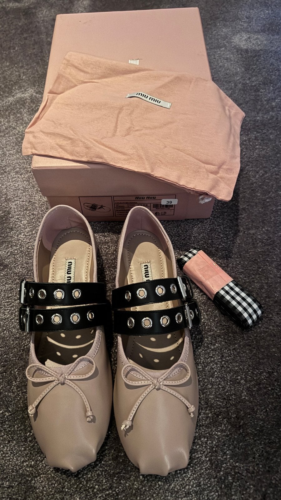 Miu miu ballerina maat 39, Ophalen of Verzenden