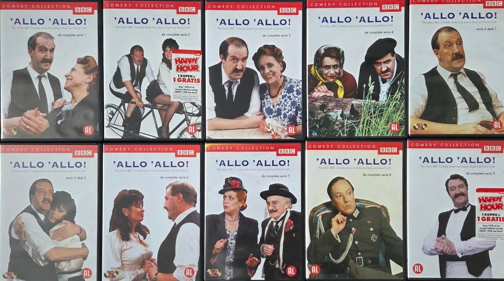 Allo 'Allo! De complete serie (9 seizoenen) op 10 dvd's, Cd's en Dvd's, Dvd's | Tv en Series, Alle leeftijden, Verzenden, Komedie
