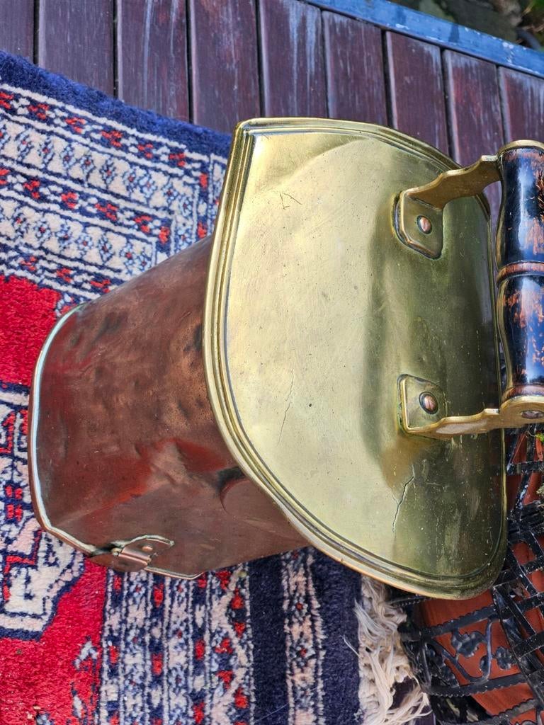 Antieke koperen theeketel, voorloper van de waterkoker, Antiek en Kunst, Ophalen of Verzenden