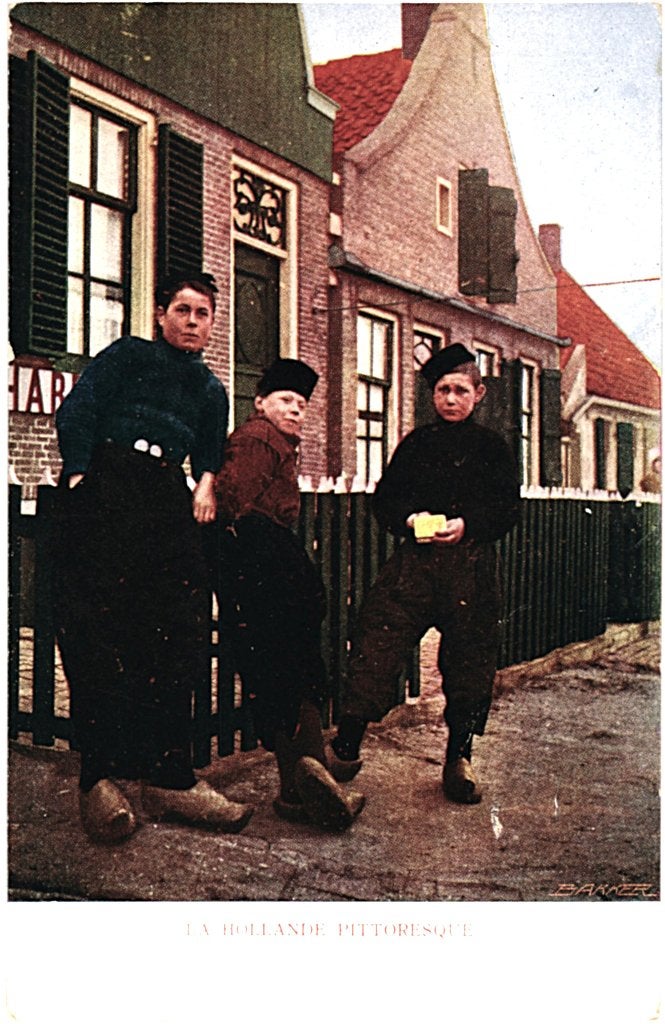 936225 Urk Klederdracht Jongens  Reclame Bensdorp cacao, Verzamelen, Ophalen of Verzenden, Voor 1920, Ongelopen, Flevoland