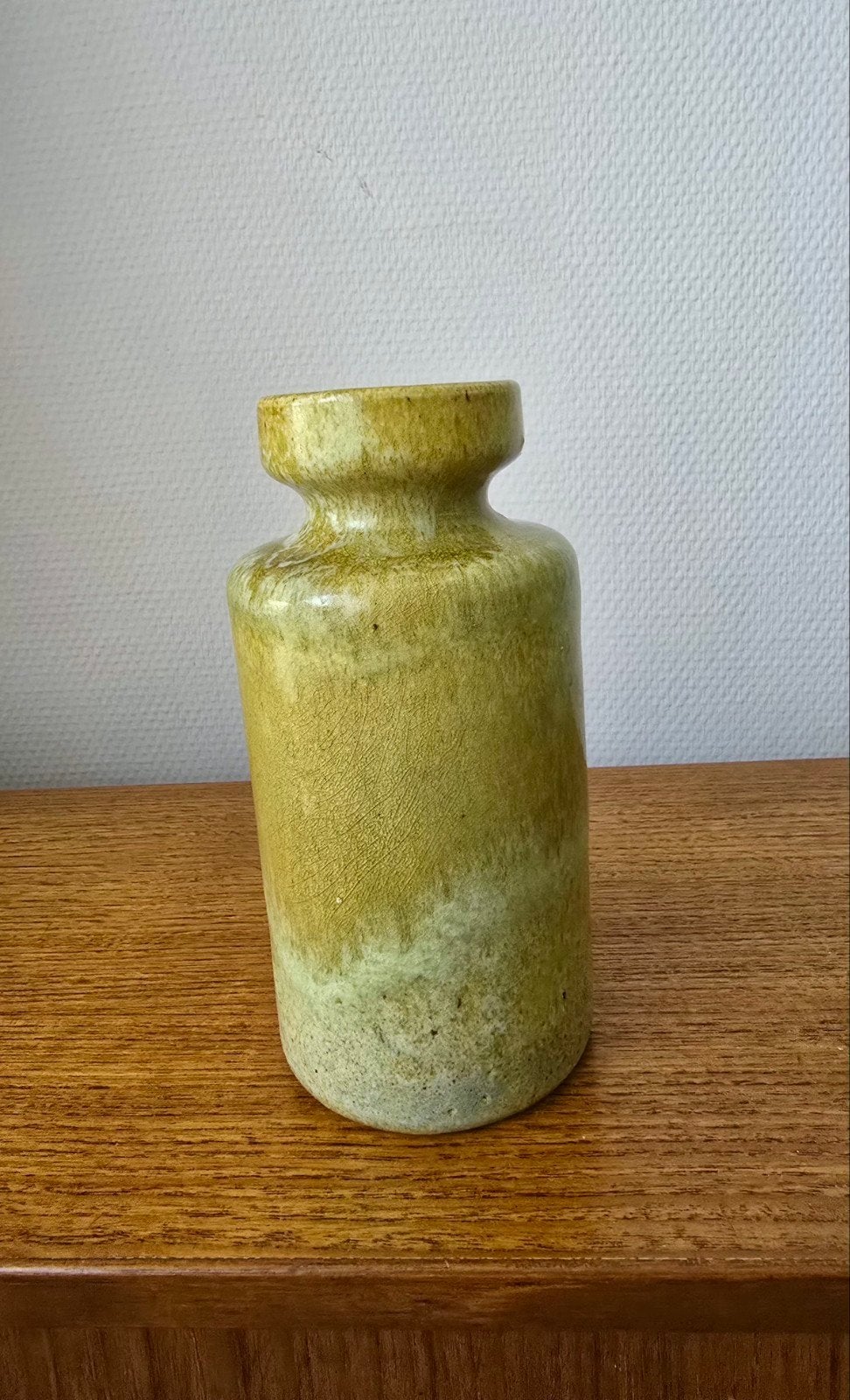 Zaalberg Holland Vintage Studio-keramiek Vaas Oker 60s 70s, Ophalen of Verzenden