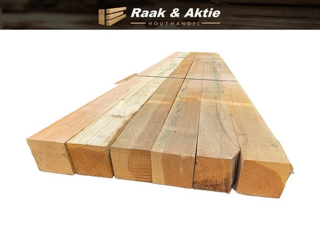 6 Douglas palen / balken 20x20 cm 5.00 m lang - nr: TB61