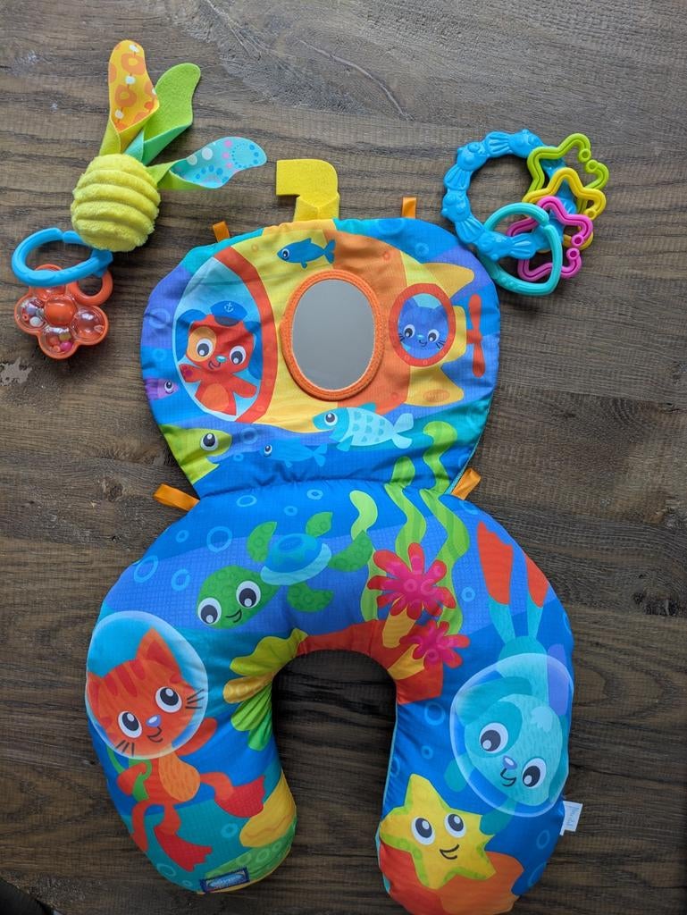 Playgro Ocean Tummy Time Activity Kussen - Z.g.a.n., Ophalen of Verzenden, Zo goed als nieuw, Overige typen