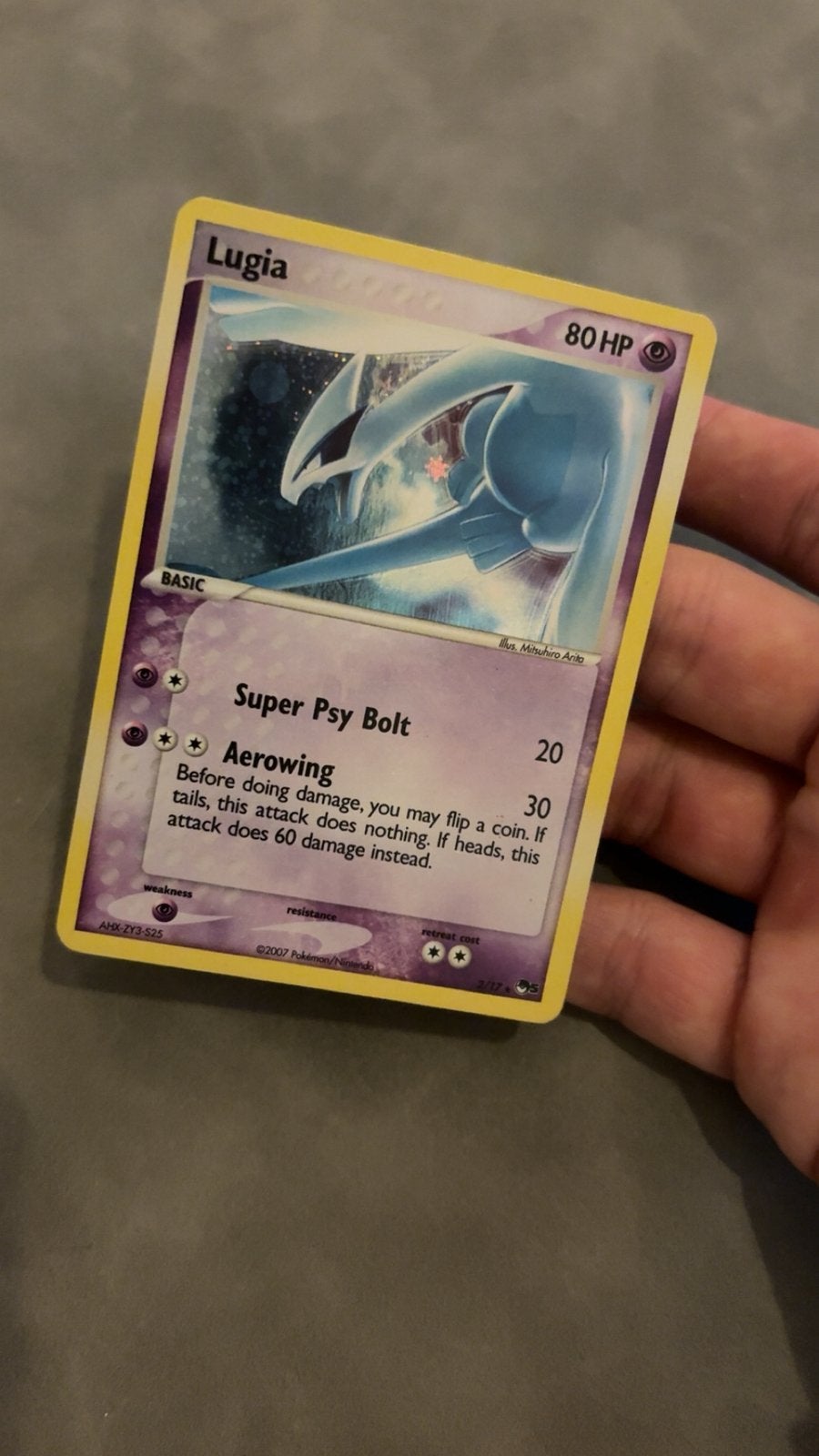 Lugia pop series 5 holo bleed error 2/17 vintage pokemon, Ophalen of Verzenden, Zo goed als nieuw