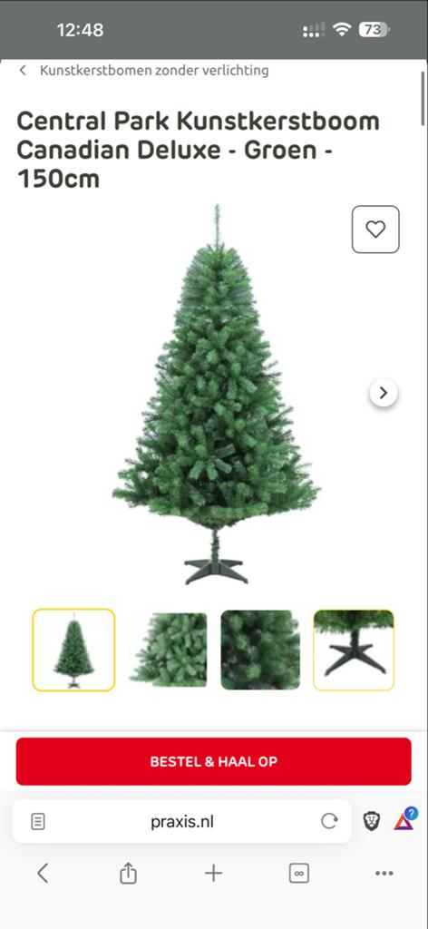 Central Park Kerstboom 150cm, Diversen, Kerst, Ophalen