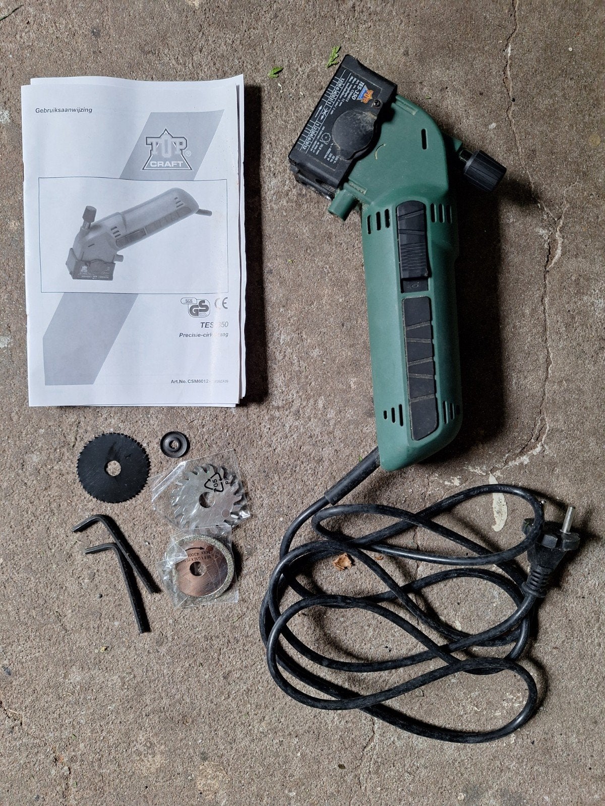 TIP Craft TES 350 Mini Cirkelzaag in Koffer, Minder dan 30 mm, TIP Craft, Gebruikt, Cirkelzaag