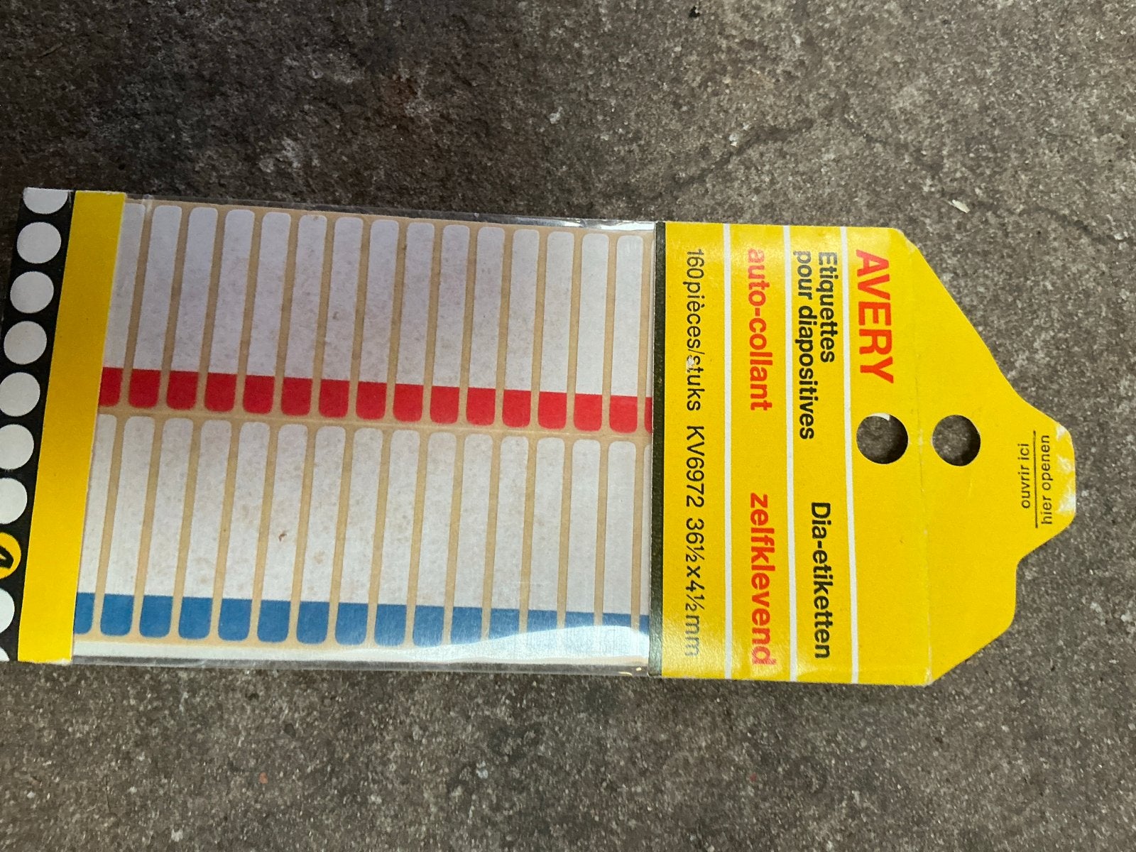 Avery Dia-etiketten Zelfklevend 160 stuks KV6972, Ophalen of Verzenden, Nieuw, Sticker