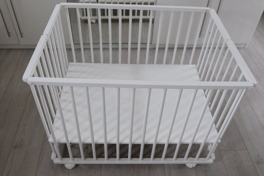 Prenatal inklapbare box op wieltjes, Kinderen en Baby's, Boxen, Ophalen, Gebruikt, Vierkant, In hoogte verstelbaar