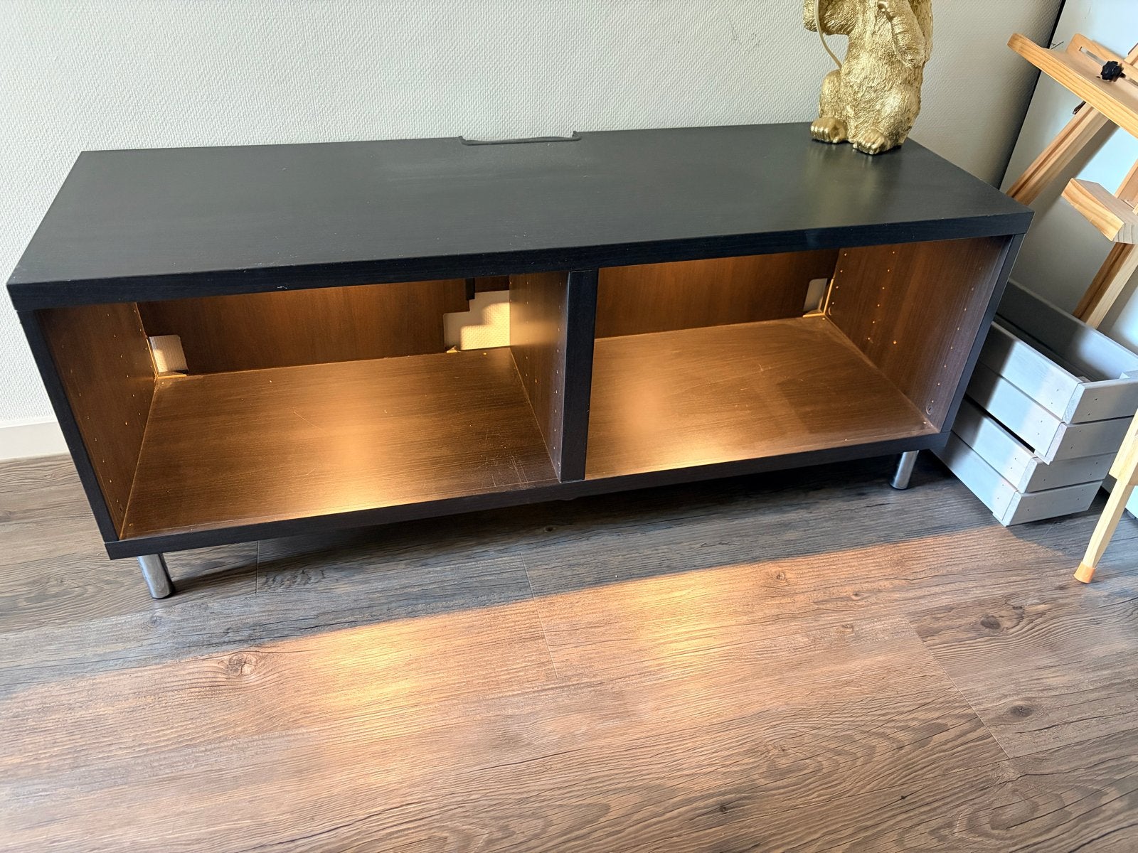 Zwart TV-meubel / audiomeubel 120x40x50 cm, Ophalen, Gebruikt, 100 tot 150 cm, Minder dan 100 cm