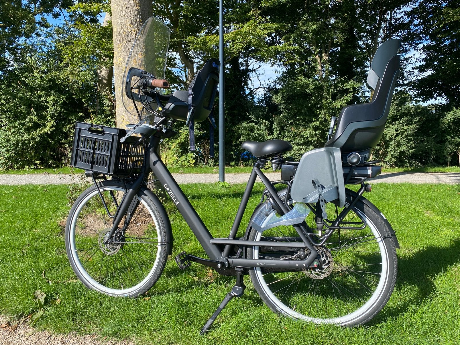Luxe Gazelle Bloom. Elektriche moederfiets. Met garantie, Ophalen, 2 zitjes, Nieuw, Mandje
