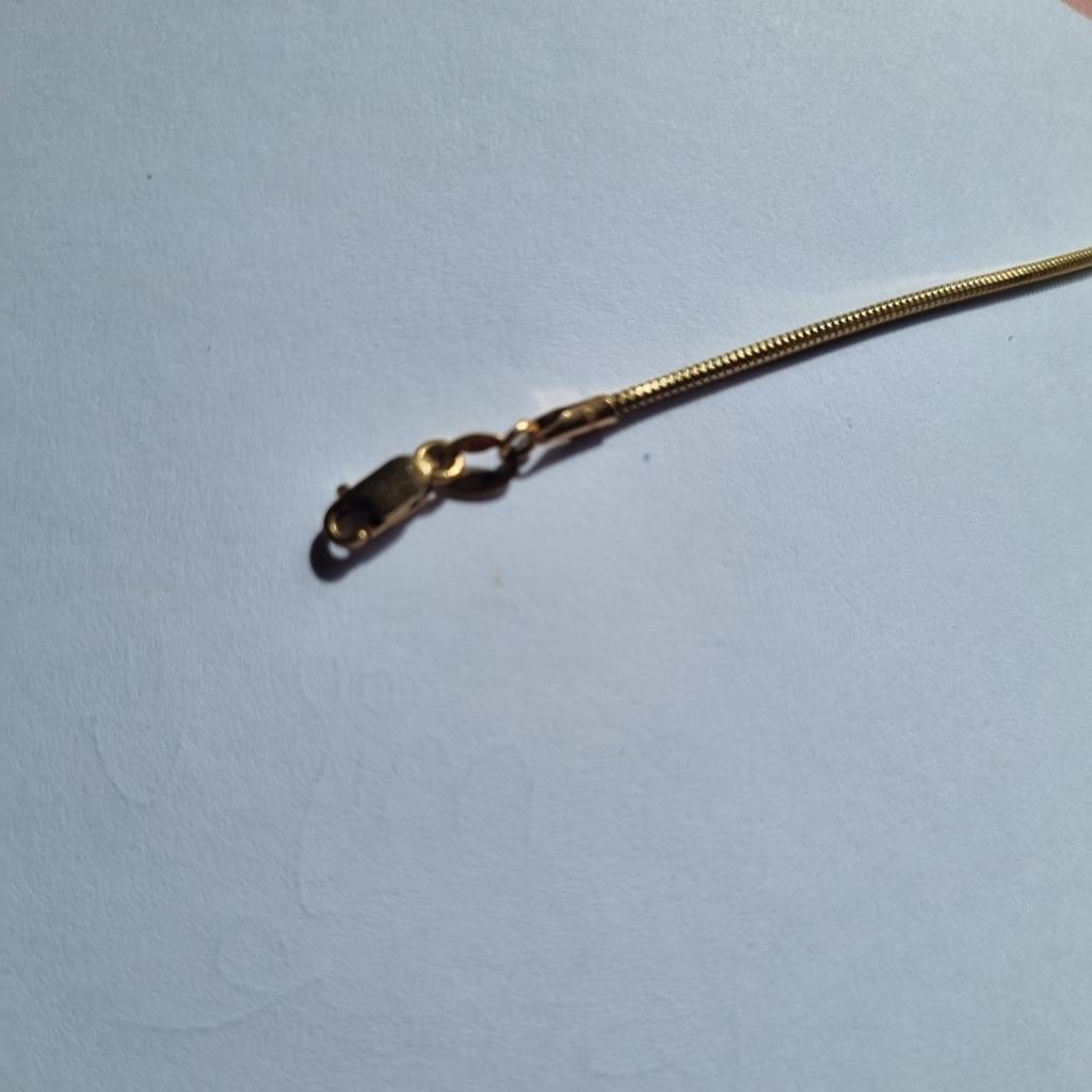 14K Gouden Ronde Ketting met Sterrenbeeld Hanger, Ophalen, Met hanger, Zo goed als nieuw, Goud