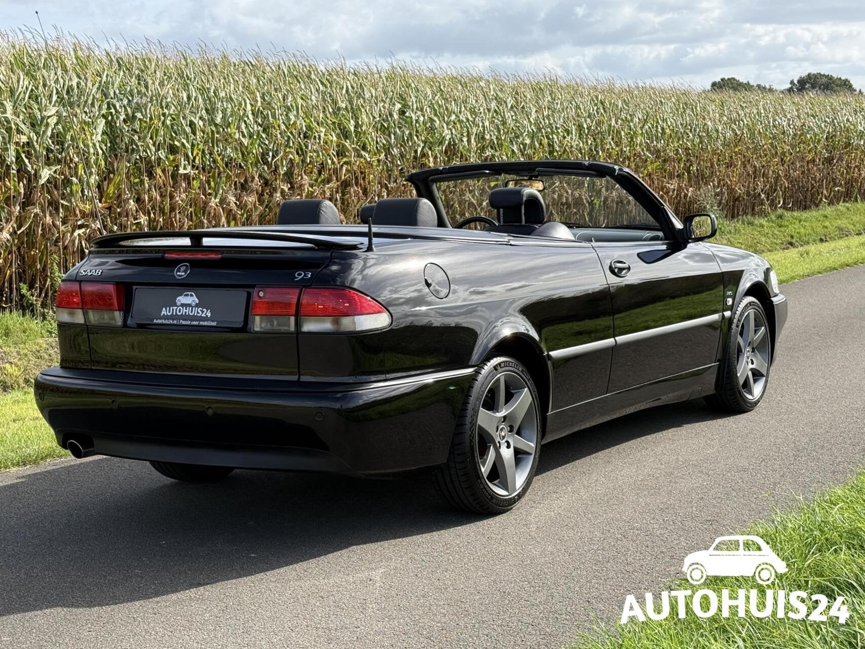 Saab 9-3 Cabrio 2.0 Turbo Aero 205pk NL-AUTO, Voorwielaandrijving, Dealer onderhouden, Gebruikt, Zwart