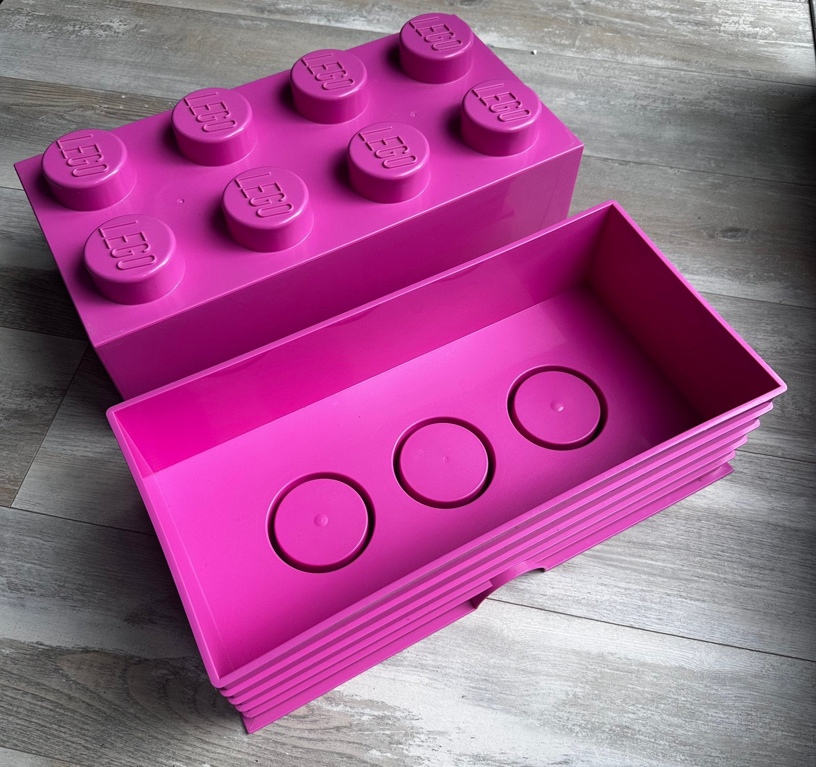 LEGO opbergbox, Legosteen, 8 noppen, roze, Ophalen of Verzenden, Zo goed als nieuw