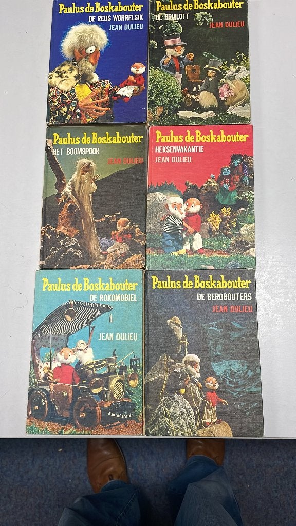 Jean Dulieu 6 oude Paulus de Boskabouter boekjes 1970-1971, Gelezen, Fictie algemeen, Ophalen of Verzenden, Jean Dulieu