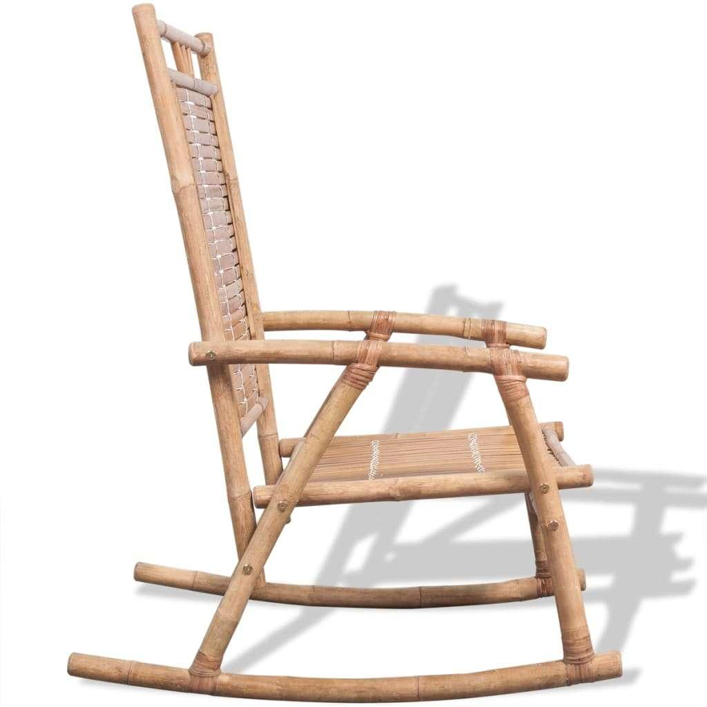 Schommelstoel bamboe hout houten schommelen GRATIS VERZONDEN, Huis en Inrichting, Stoelen, Overige kleuren, Verzenden, Nieuw, Hout