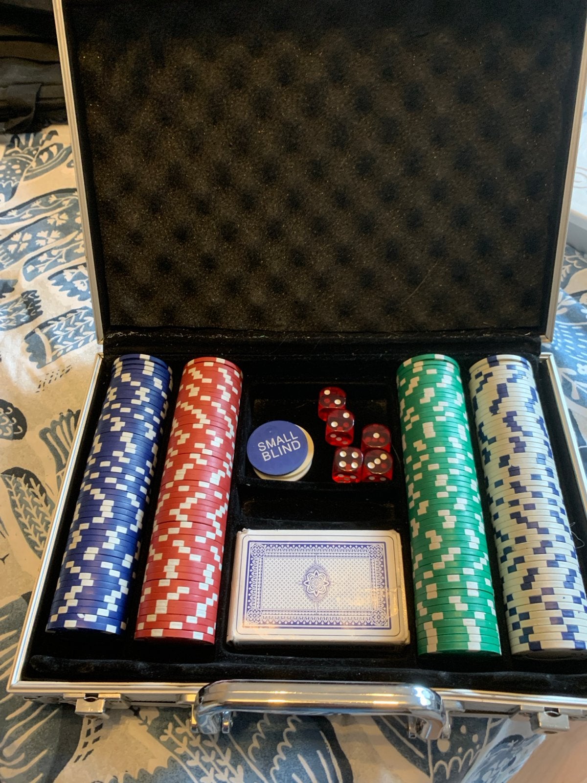Pokerset in aluminium koffer, Ophalen of Verzenden, Gebruikt