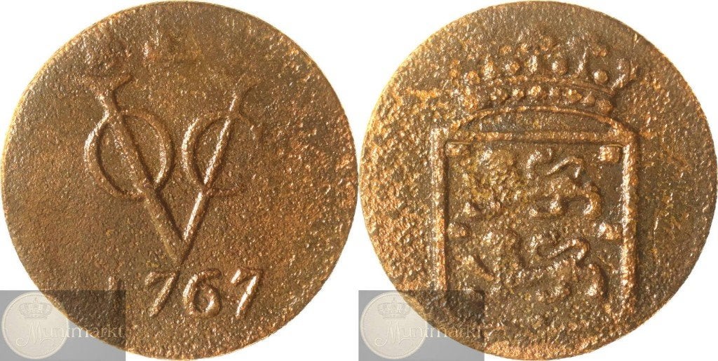 V.O.C. - West-Friesland - Duit 1767 - Enkhuizen, Ophalen of Verzenden, Vóór koninkrijk, Overige waardes, Losse munt