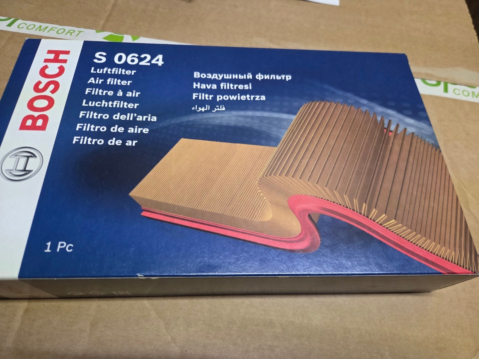 Luchtfilter S0624 Bosch, Ophalen, Nieuw, Seat