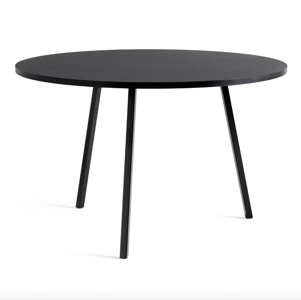 HAY Loop stand round tafel 120 cm Zwart | Van €979, nu, 100 tot 150 cm, Nieuw, HAY, HAY