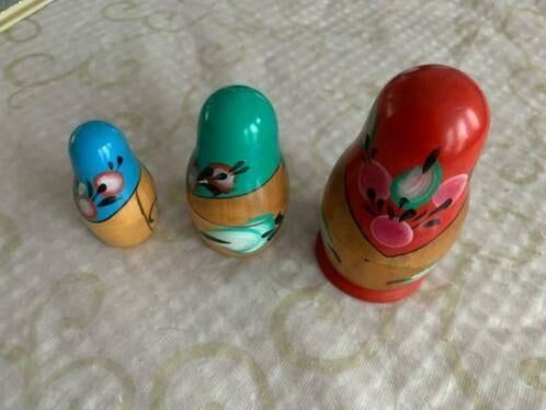 4 Grote 20 cm 1 Kleine Matroesjka/matryoshka Poppetje, Ophalen of Verzenden, Zo goed als nieuw