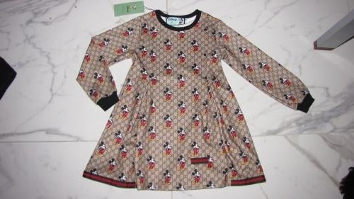 134-140 GUCCI-style jurk Mickey Mouse *nieuw*, Ophalen of Verzenden, Nieuw, Meisje, Jurk of Rok