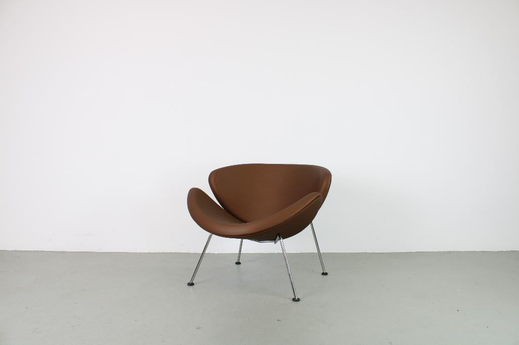 Artifort Orange Slice fauteuil, bruin, Ophalen, Gebruikt, 75 tot 100 cm, 75 tot 100 cm