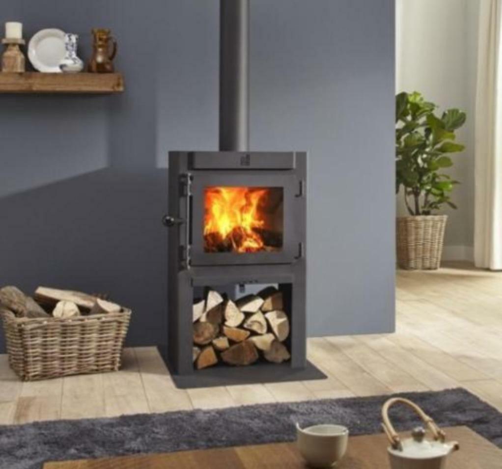 Dik Geurts Jannik Medium High Nieuwe houtkachel, Nieuw, Hout, Vrijstaand