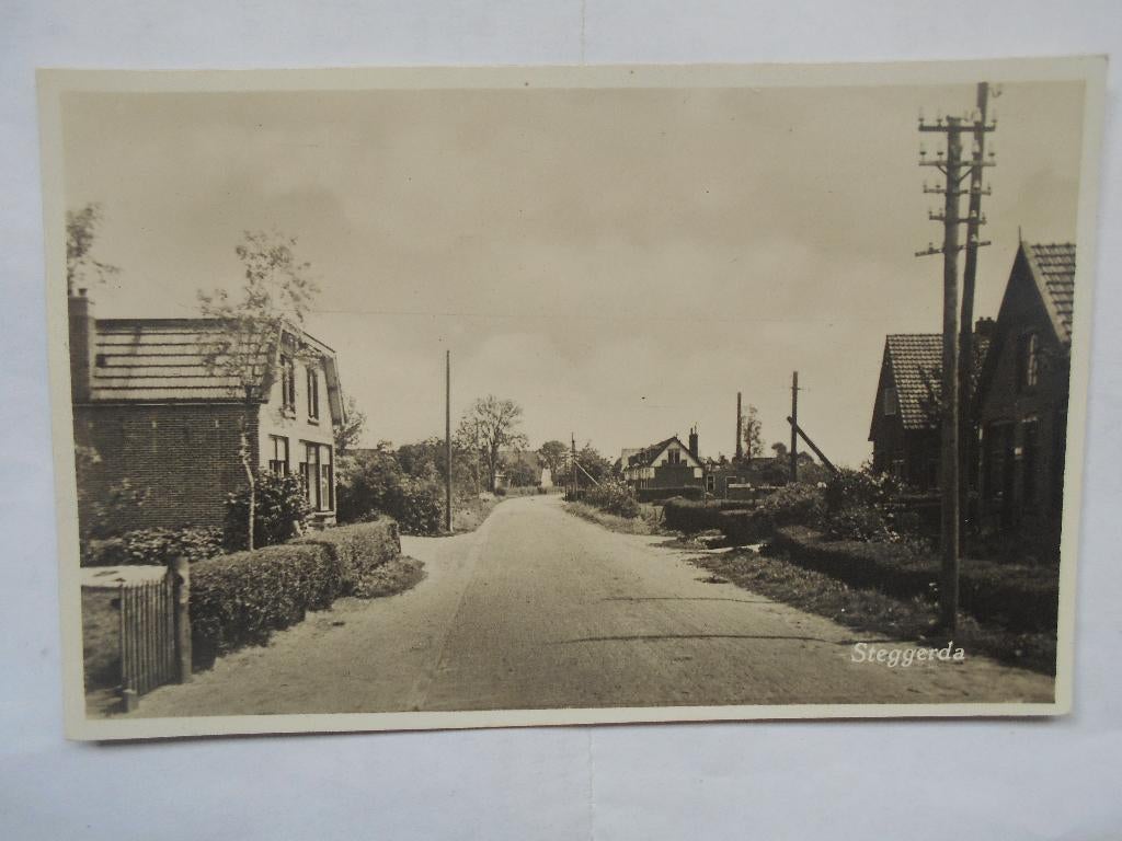 Steggerda Friesland een mooi dorpsgezicht Steggerda in 1950, Ophalen of Verzenden, 1940 tot 1960, Gelopen, Friesland