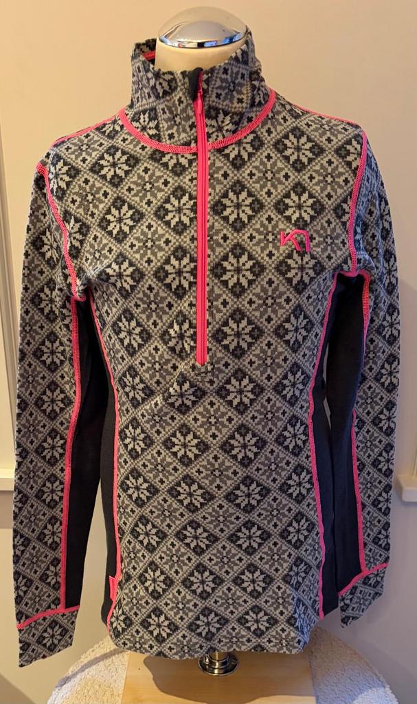Skipully dames Kari Traa grijs/roze, Kleding | Dames, Wintersportkleding, Ophalen of Verzenden, Zo goed als nieuw, Maat 36 (S)