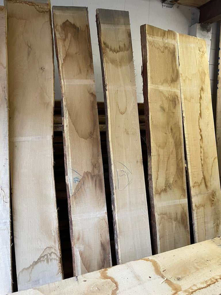 Grote partij eiken gedroogd 40mm schaaldelen planken, Doe-het-zelf en Verbouw, Hout en Planken, Ophalen, 25 tot 50 mm, Eiken, Nieuw