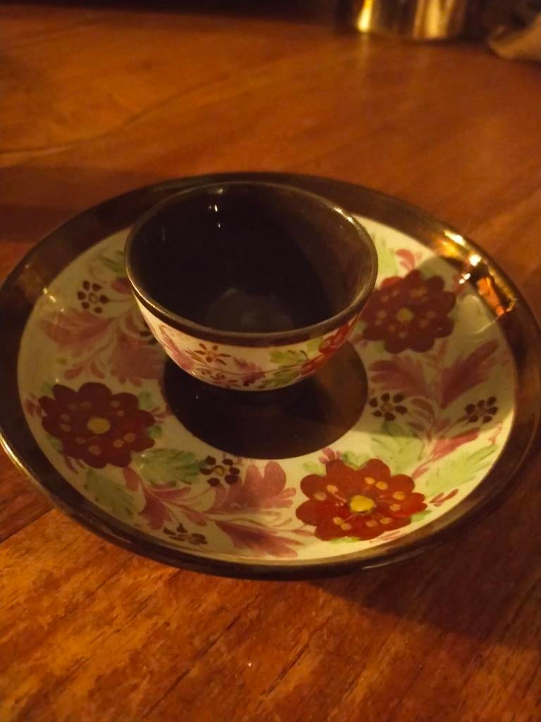 Oud kopje en schotel, Antiek en Kunst, Antiek | Servies los, Ophalen of Verzenden