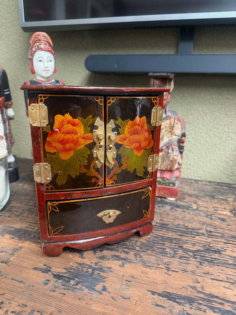 Chinees sieradenkastje kist Chinese aziatisch sieradenkist, Verburgt Vintage, Gebruikt, Ophalen of Verzenden, https://verburgtvintage.nl/#contact