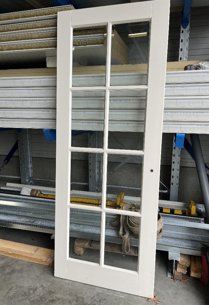3 opdek deuren met glas, Ophalen, 80 tot 100 cm, 215 cm of meer, Binnendeur